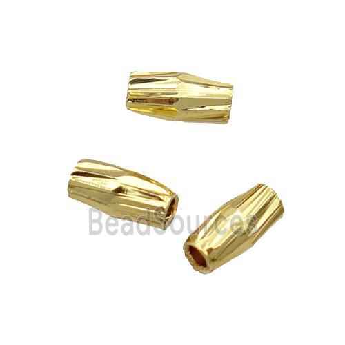 Copper Tube Beads 18K Gold Plated