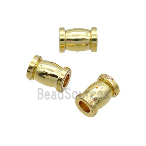 Copper Tube Beads 18K Gold Plated