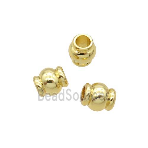 Copper Tube Beads 18K Gold Plated