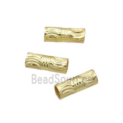 Copper Tube Beads 18K Gold Plated