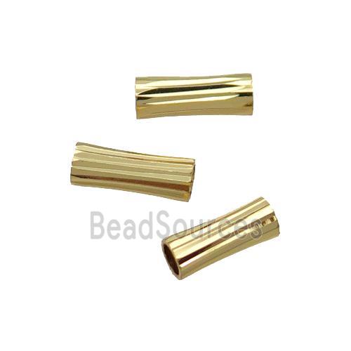 Copper Tube Beads 18K Gold Plated