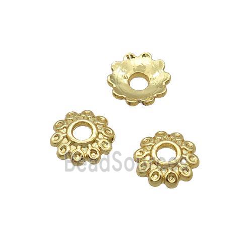 Alloy Bead Caps 18K Gold Plated