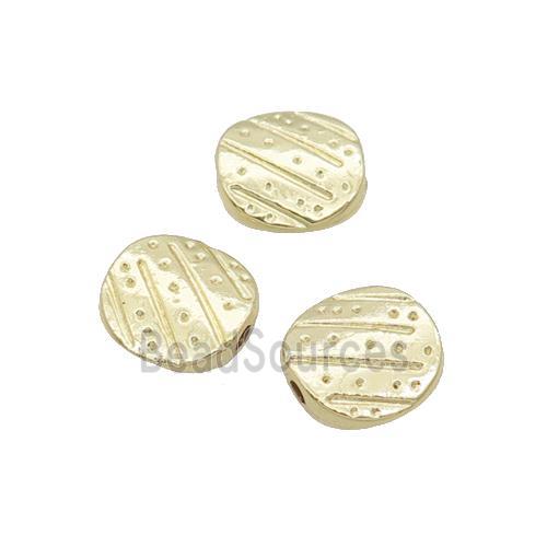 Alloy Circle Button Beads 18K Gold Plated