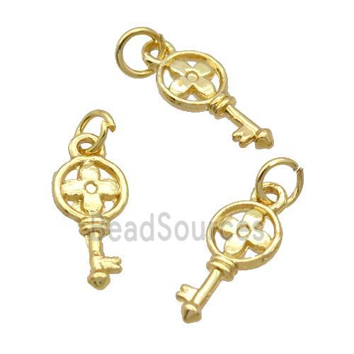 Alloy Key Pendant 18K Gold Plated