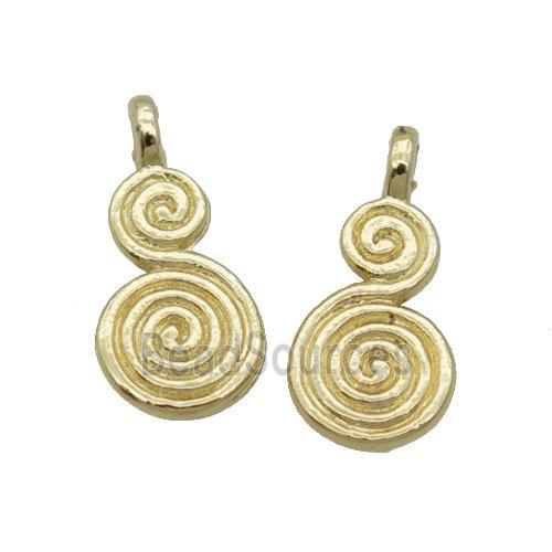 Alloy Pendant Swirly 18K Gold Plated