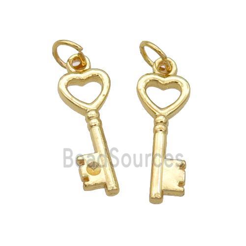 Alloy Key Pendant 18K Gold Plated