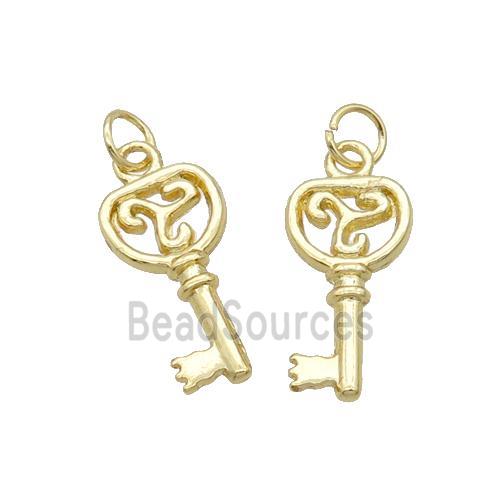 Alloy Key Pendant 18K Gold Plated