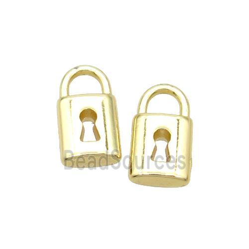 Alloy Lock Charm Pendant 18K Gold Plated