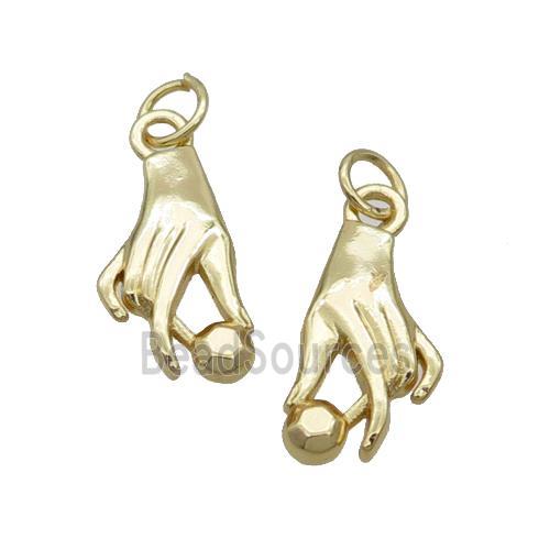 Alloy Hand Pendant 18K Gold Plated