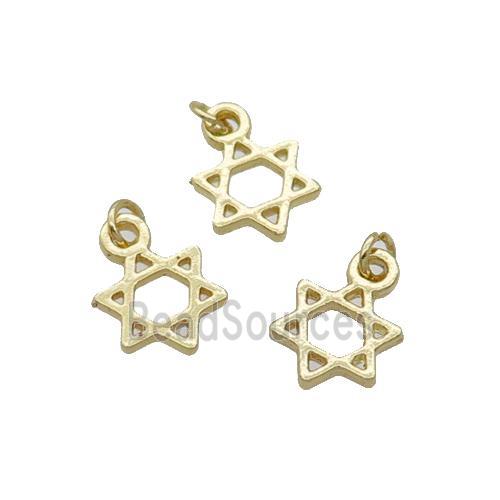 Alloy David Star Pendant 18K Gold Plated