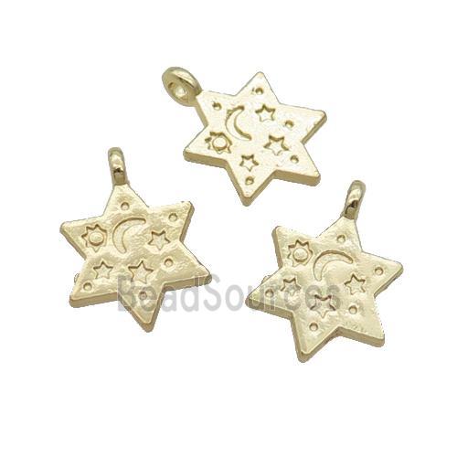 Alloy Star Pendant 18K Gold Plated