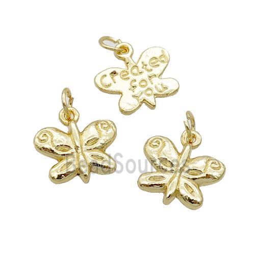 Alloy Butterfly Pendant 18K Gold Plated