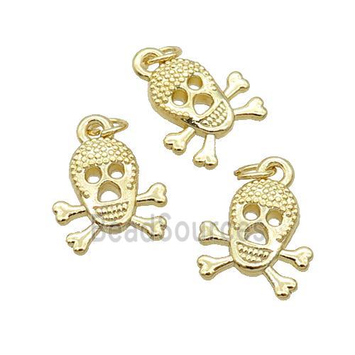 Alloy Skull Pendant 18K Gold Plated