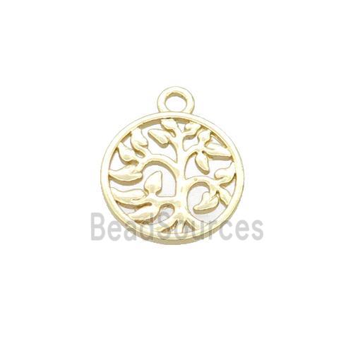 Alloy Tree Of Life Pendant 18K Gold Plated