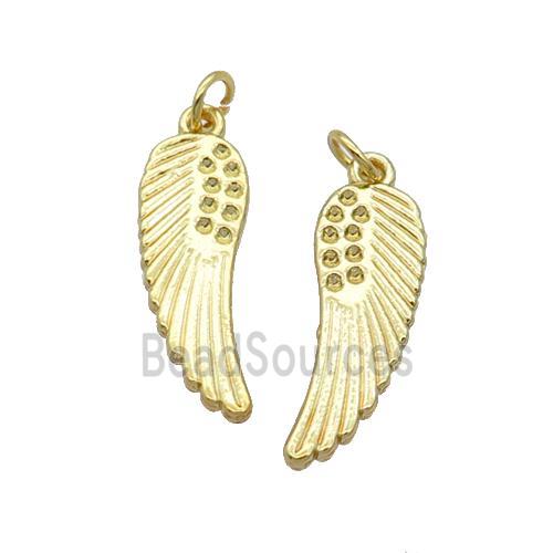 Alloy Angel Wing Pendant 18K Gold Plated