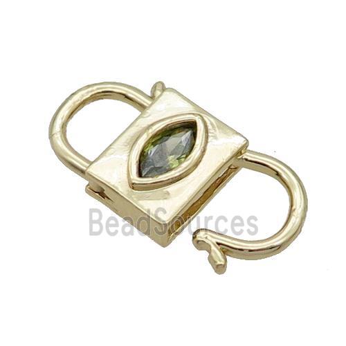 Copper Clasp Pave Zircon Unfade 18K Gold Plated