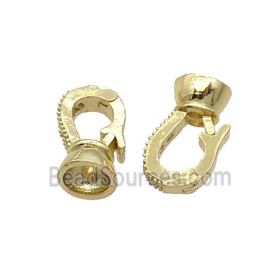 Copper Clasp Pave Zircon Gold Plated