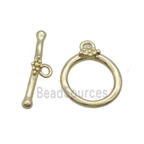 Copper Toggle Clasp Gold Plated