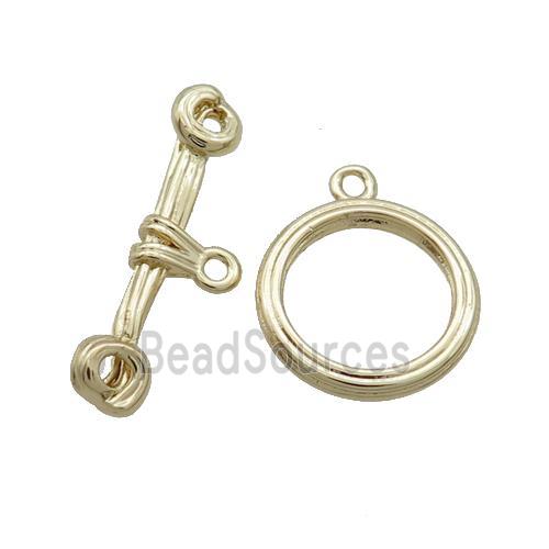 Copper Toggle Clasp Gold Plated