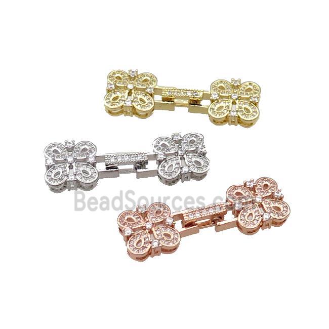 Copper Clasp Pave Zircon Mixed