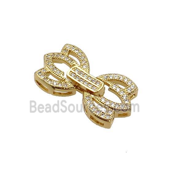 Copper Clasp Pave Zircon Gold Plated