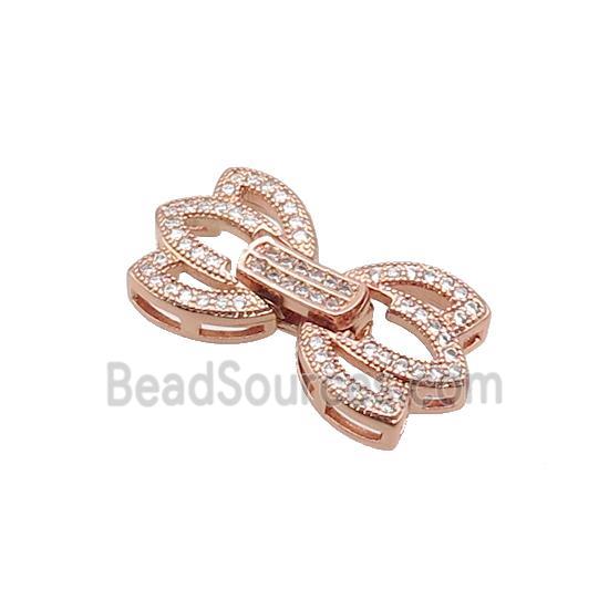 Copper Clasp Pave Zircon Rose Gold