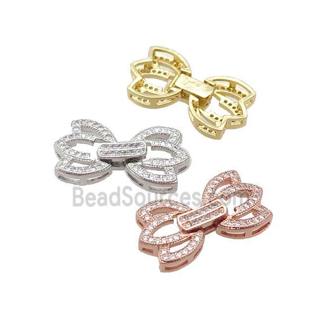 Copper Clasp Pave Zircon Mixed