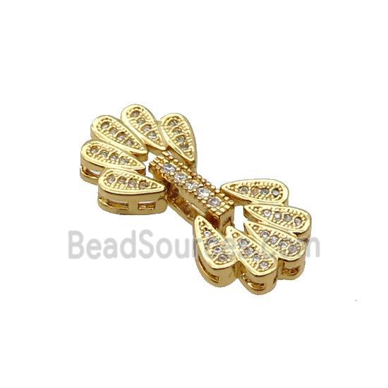 Copper Clasp Pave Zircon Gold Plated