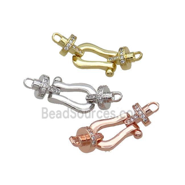 Copper Clasp Pave Zircon Mixed