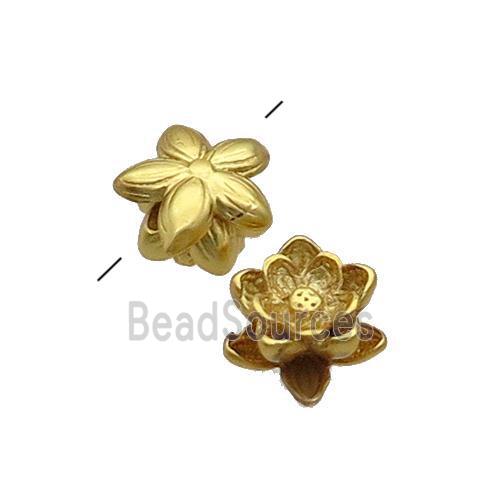 Copper Lotus Beads Flower Duck Gold Plated