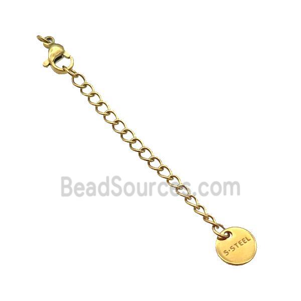 Stainless Steel Necklace Extender Gold Plated