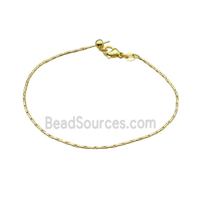 Copper Bracelet Chain Gold Plated