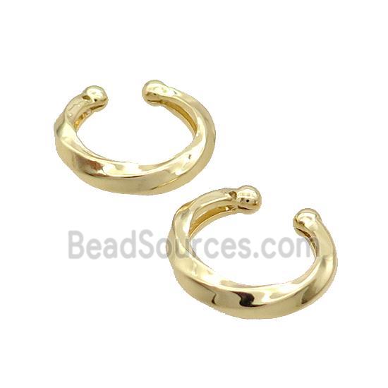 Copper Clip Earring Gold Plated