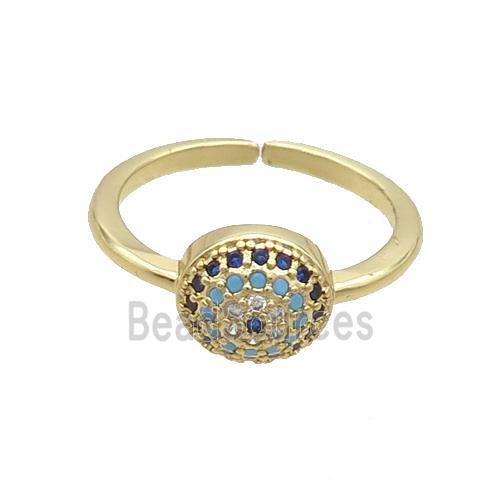 Copper Ring Pave Zircon Gold Plated