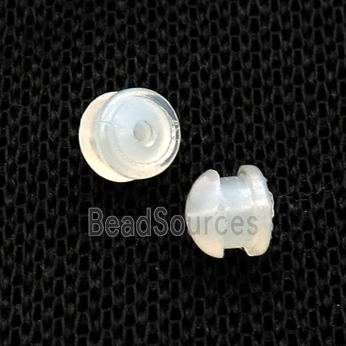 Silicon Earring Back White