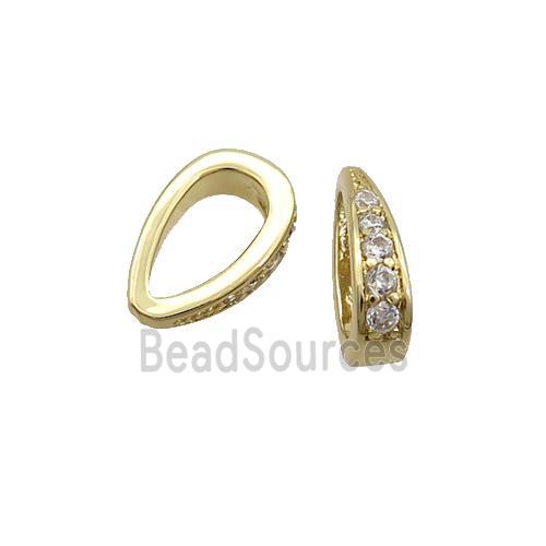 Copper Bail Pave Zircon Gold Plated