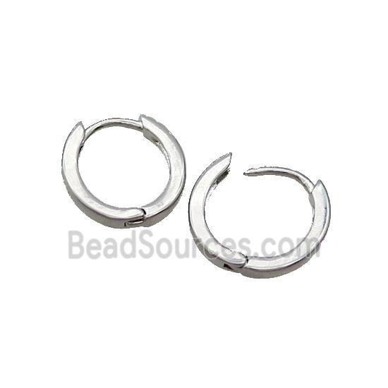 Copper Hoop Earring Platinum Plated