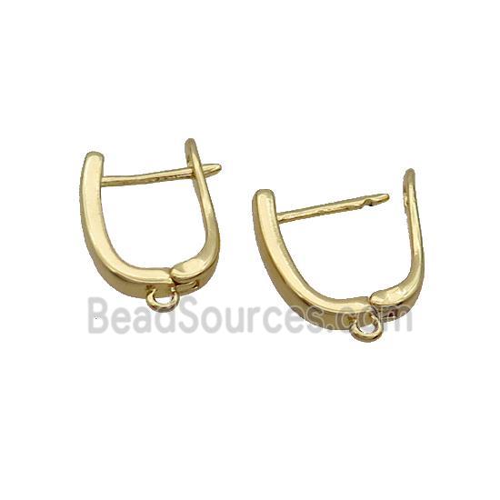 Copper Latchback Earring 18K Gold