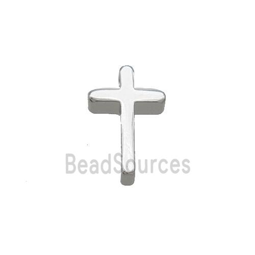 Copper Cross Pendant Platinum Plated