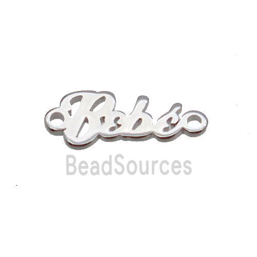 Copper Bebe Connector Letter Platinum Plated