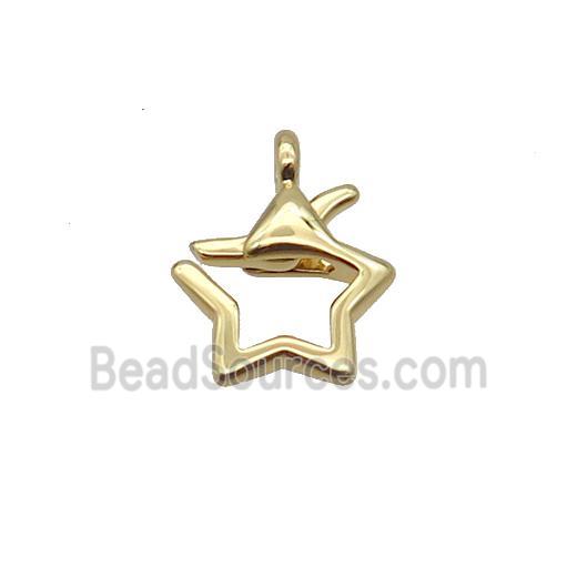 Copper Lobster Claps Star Gold Plated