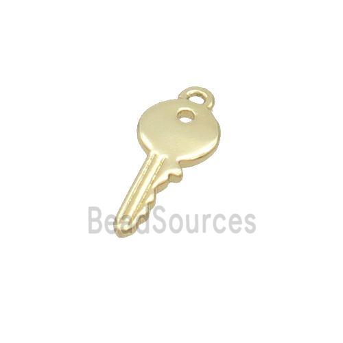 Copper Key Charm Pendant Gold Plated