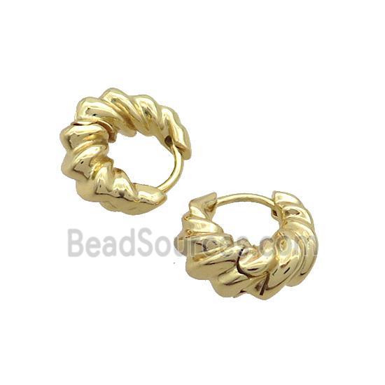 Copper Hoop Earring Gold Plated