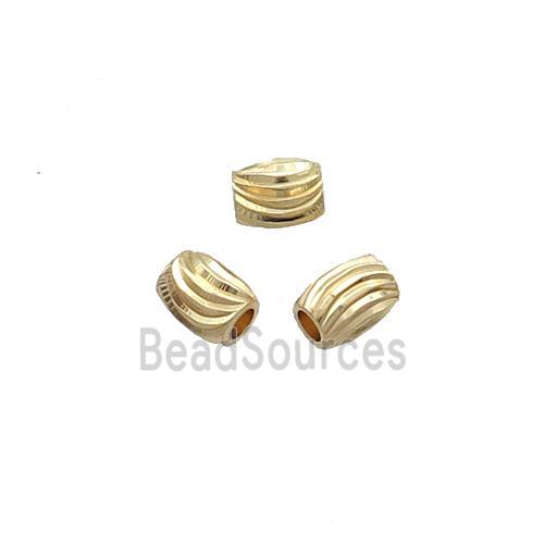 Copper Barrel Beads Gold Plated