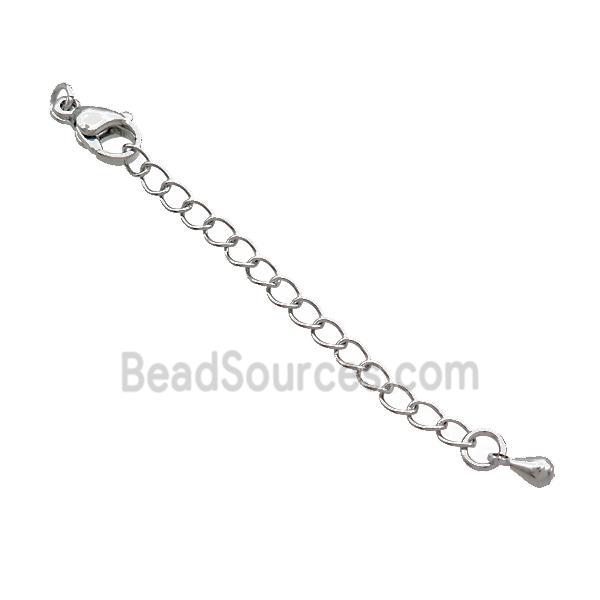 Copper Necklace Extender Chain Platinum Plated