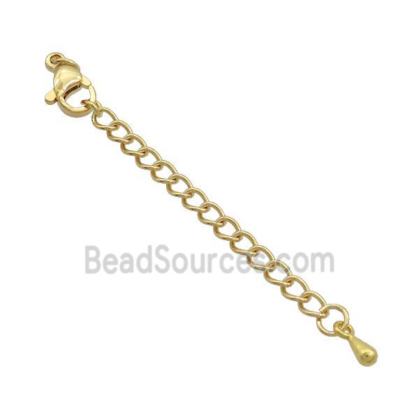 Copper Necklace Extender Chain Gold Plated