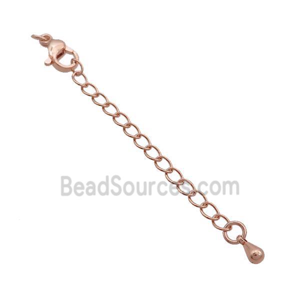 Copper Necklace Extender Chain Rose Gold