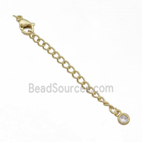 Copper Necklace Extender Chain Gold Plated