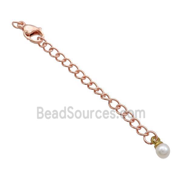 Copper Necklace Extender Chain Rose Gold