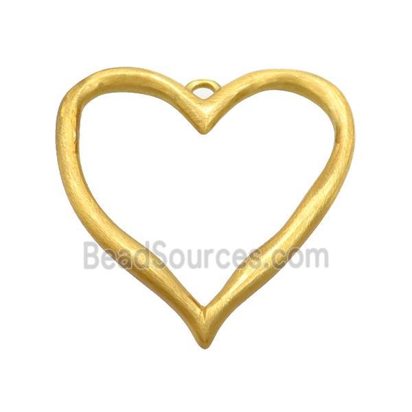 Copper Heart Pendant Gold Plated